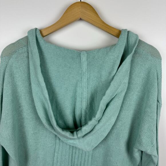 Sigrid Olsen Womens Linen Knit Pullover Hoodie Sz S Coastal Beachy Vacation‎ - Picture 3 of 9